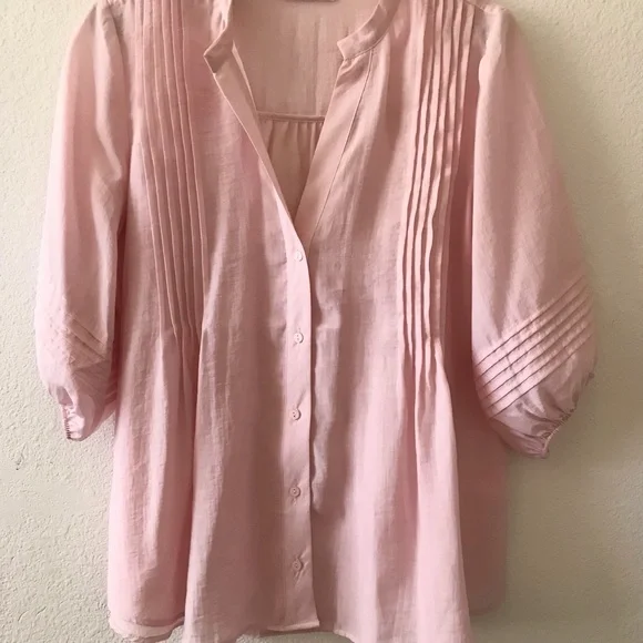 Mango light pink Women's Button-Up Blouse - Picture 3 of 4